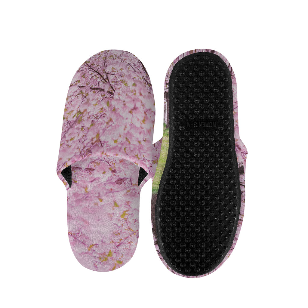 Japanese Cherry Blossom Tree Print Slippers