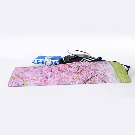 Japanese Cherry Blossom Tree Print Sports Towel