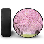 Japanese Cherry Blossom Tree Print Tire Cover