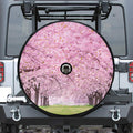 Japanese Cherry Blossom Tree Print Tire Cover With Camera Hole