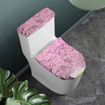 Japanese Cherry Blossom Tree Print Toilet Lid And Tank Cover Set