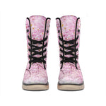 Japanese Cherry Blossom Tree Print Winter Boots
