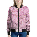 Japanese Cherry Blossom Tree Print Women's Bomber Jacket