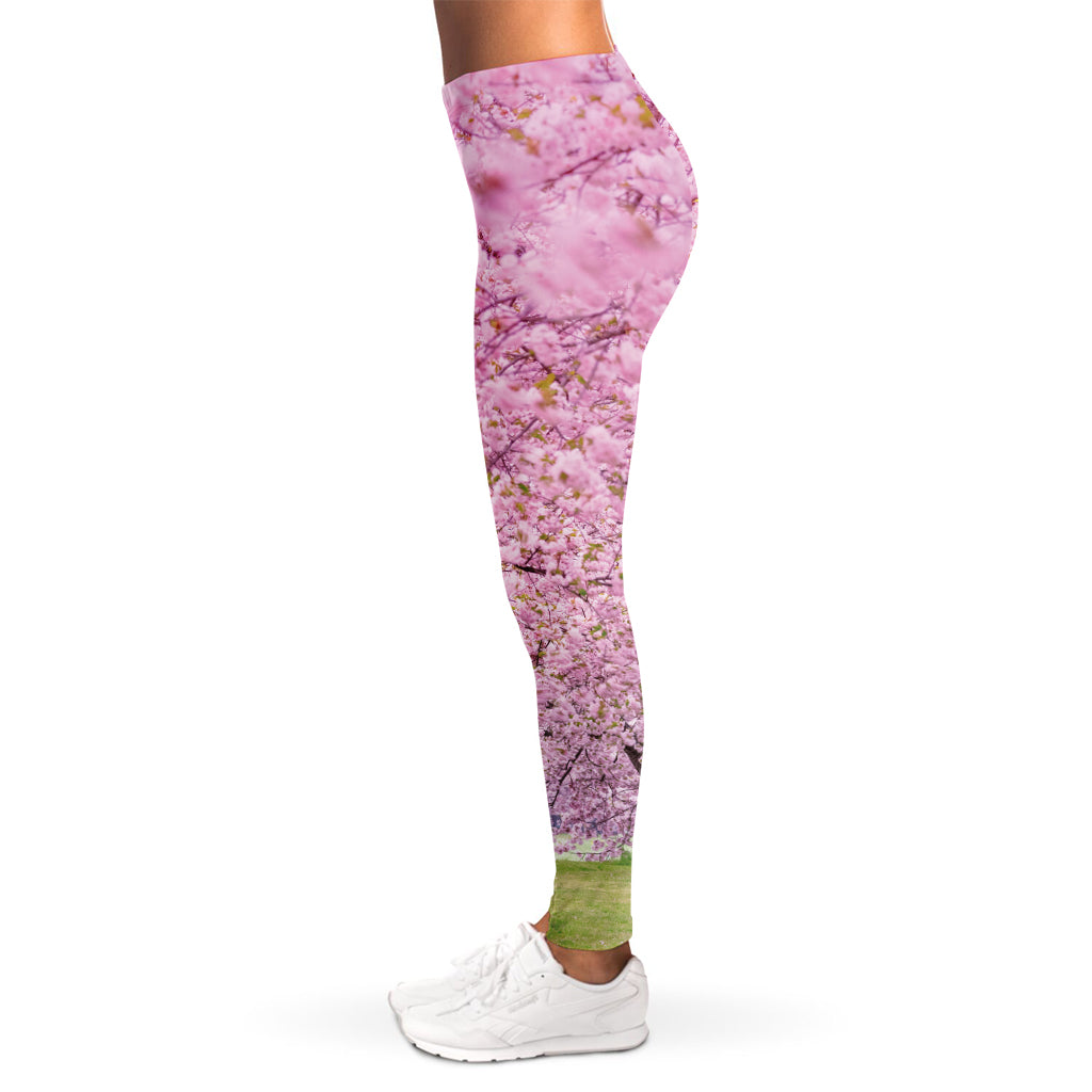 Japanese Cherry Blossom Tree Print Women's Leggings