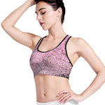 Japanese Cherry Blossom Tree Print Women's Sports Bra