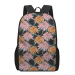 Japanese Chrysanthemum Pattern Print 17 Inch Backpack