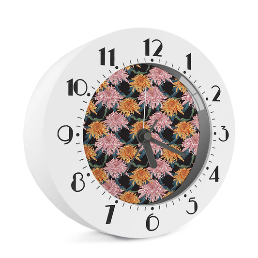 Japanese Chrysanthemum Pattern Print Alarm Clock