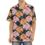 Japanese Chrysanthemum Pattern Print Aloha Shirt