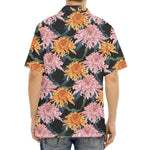Japanese Chrysanthemum Pattern Print Aloha Shirt