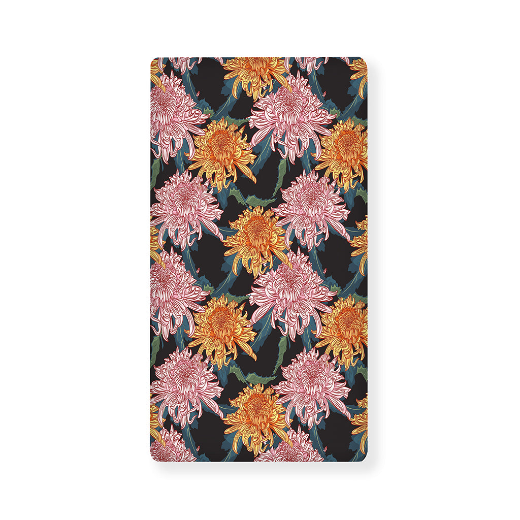 Japanese Chrysanthemum Pattern Print Baby Crib Sheet