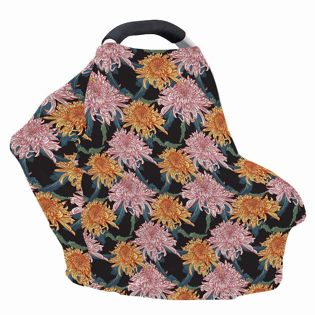 Japanese Chrysanthemum Pattern Print Baby Seat Cover
