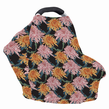 Japanese Chrysanthemum Pattern Print Baby Seat Cover