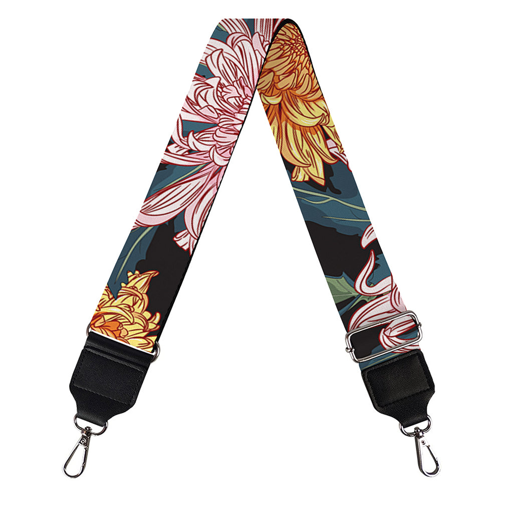 Japanese Chrysanthemum Pattern Print Bag Strap