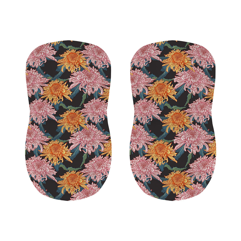 Japanese Chrysanthemum Pattern Print Bar Stool Covers