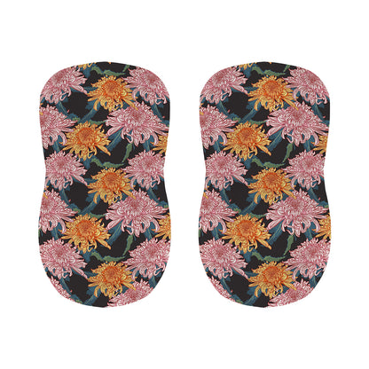 Japanese Chrysanthemum Pattern Print Bar Stool Covers