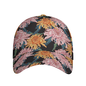 Japanese Chrysanthemum Pattern Print Baseball Cap