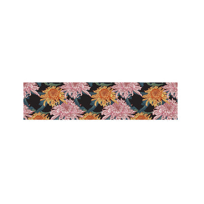 Japanese Chrysanthemum Pattern Print Bed Runner
