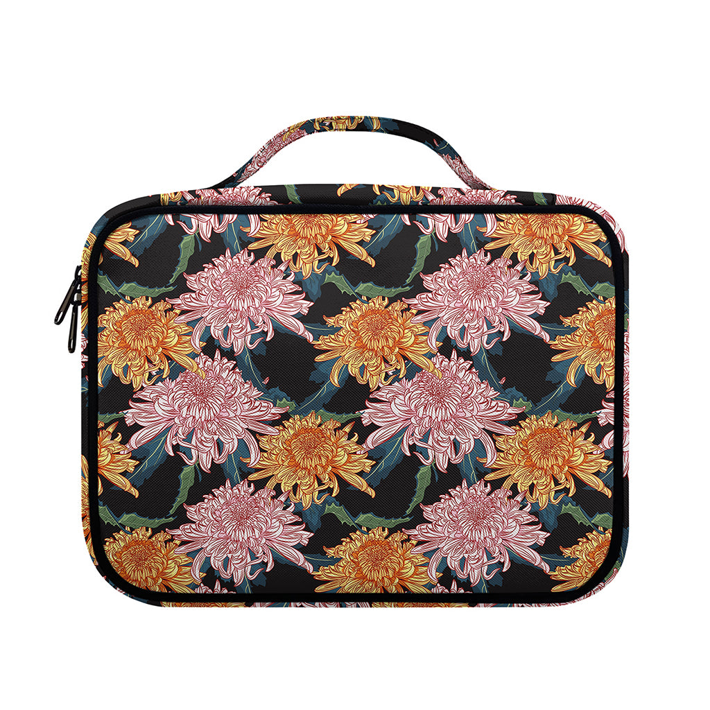Japanese Chrysanthemum Pattern Print Briefcase Bible Bag