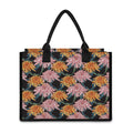 Japanese Chrysanthemum Pattern Print Canvas Tote Bag