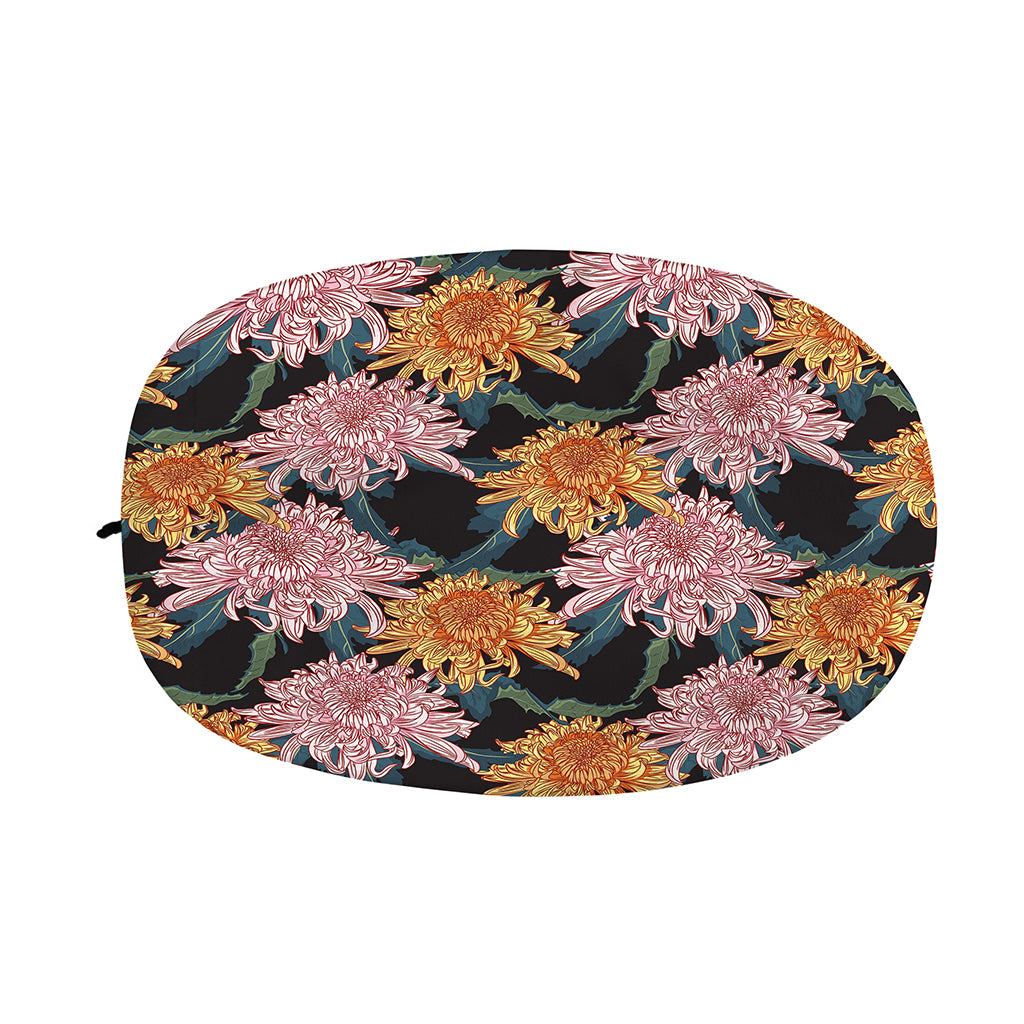Japanese Chrysanthemum Pattern Print Car Side Mirror Covers