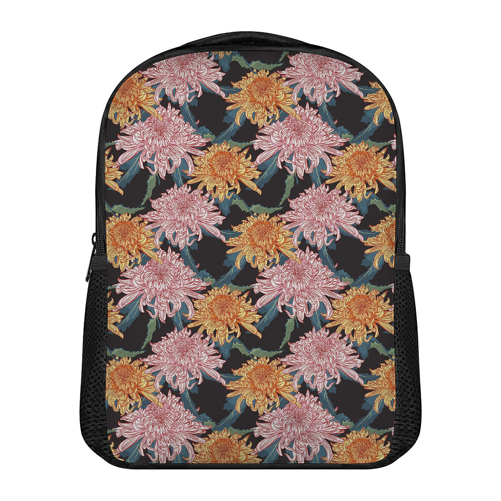 Japanese Chrysanthemum Pattern Print Casual Backpack