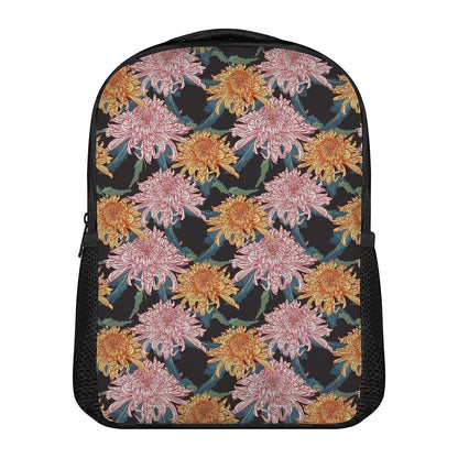 Japanese Chrysanthemum Pattern Print Casual Backpack