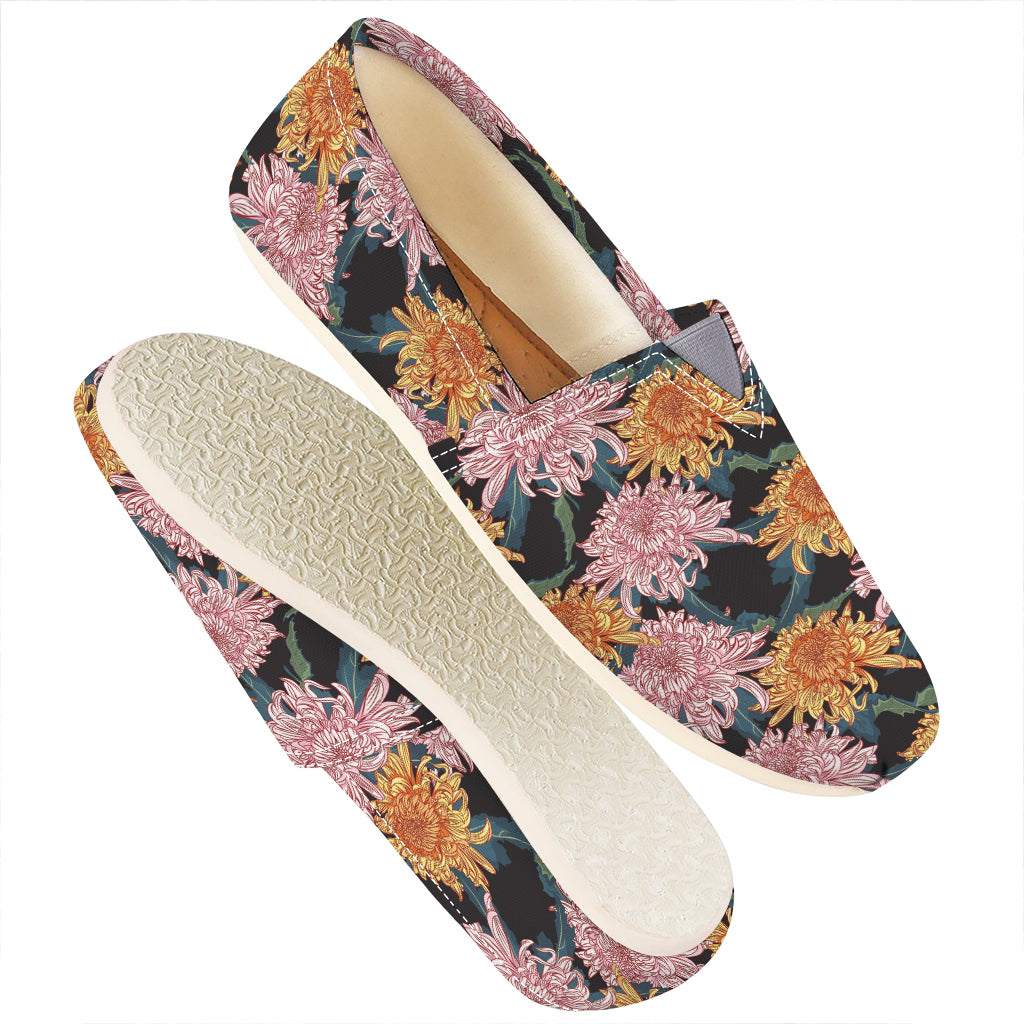 Japanese Chrysanthemum Pattern Print Casual Shoes