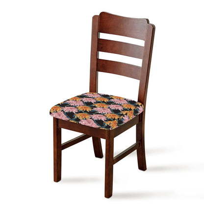 Japanese Chrysanthemum Pattern Print Chair Cushion Cover
