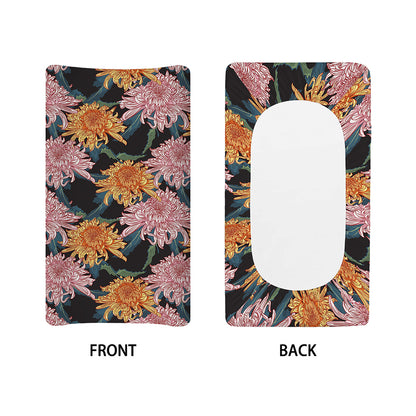 Japanese Chrysanthemum Pattern Print Changing Pad Cover