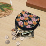 Japanese Chrysanthemum Pattern Print Coin Purse