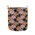 Japanese Chrysanthemum Pattern Print Collapsible Laundry Basket