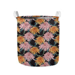 Japanese Chrysanthemum Pattern Print Collapsible Laundry Basket