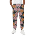 Japanese Chrysanthemum Pattern Print Cotton Sweatpants