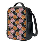 Japanese Chrysanthemum Pattern Print Crossbody Lunch Bag