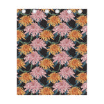 Japanese Chrysanthemum Pattern Print Curtain