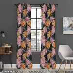 Japanese Chrysanthemum Pattern Print Curtain