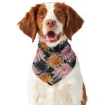 Japanese Chrysanthemum Pattern Print Dog Bandana