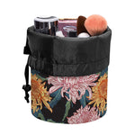 Japanese Chrysanthemum Pattern Print Drawstring Makeup Bag