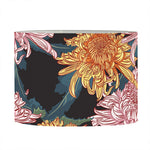 Japanese Chrysanthemum Pattern Print Drum Lamp Shade