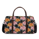 Japanese Chrysanthemum Pattern Print Duffle Bag