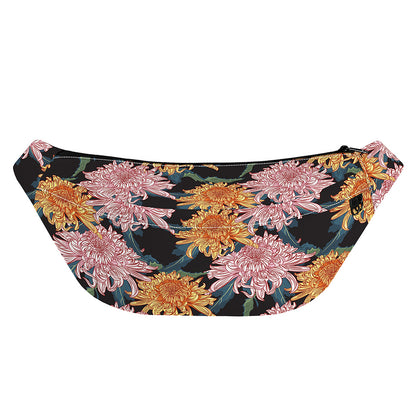 Japanese Chrysanthemum Pattern Print Fanny Pack