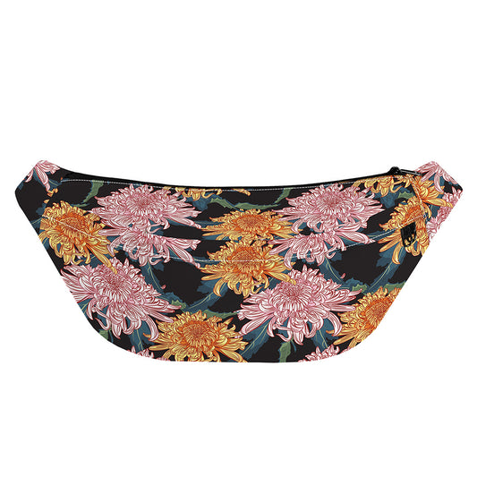 Japanese Chrysanthemum Pattern Print Fanny Pack