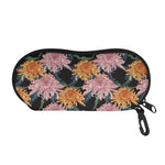 Japanese Chrysanthemum Pattern Print Glasses Case