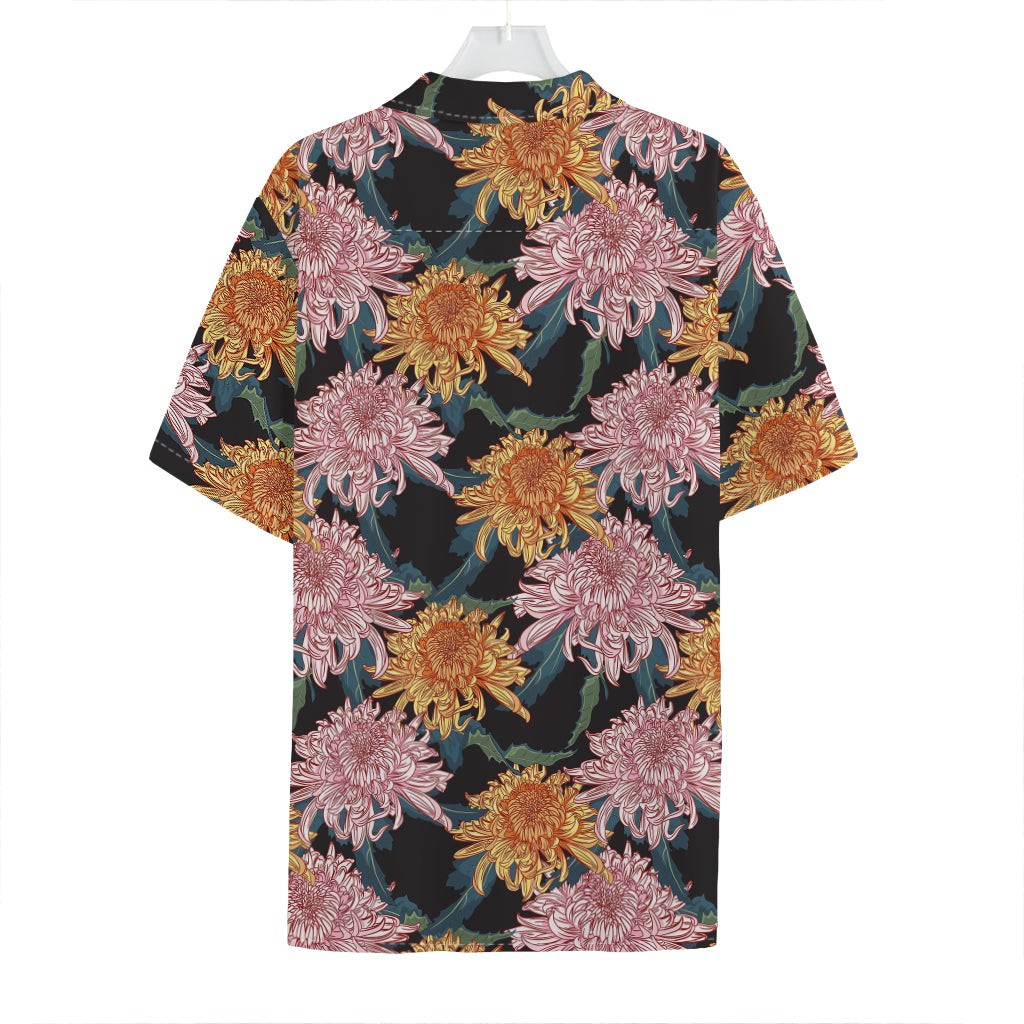 Japanese Chrysanthemum Pattern Print Hawaiian Shirt