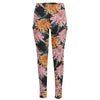 Japanese Chrysanthemum Pattern Print High-Waisted Pocket Leggings