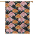 Japanese Chrysanthemum Pattern Print House Flag