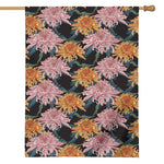 Japanese Chrysanthemum Pattern Print House Flag