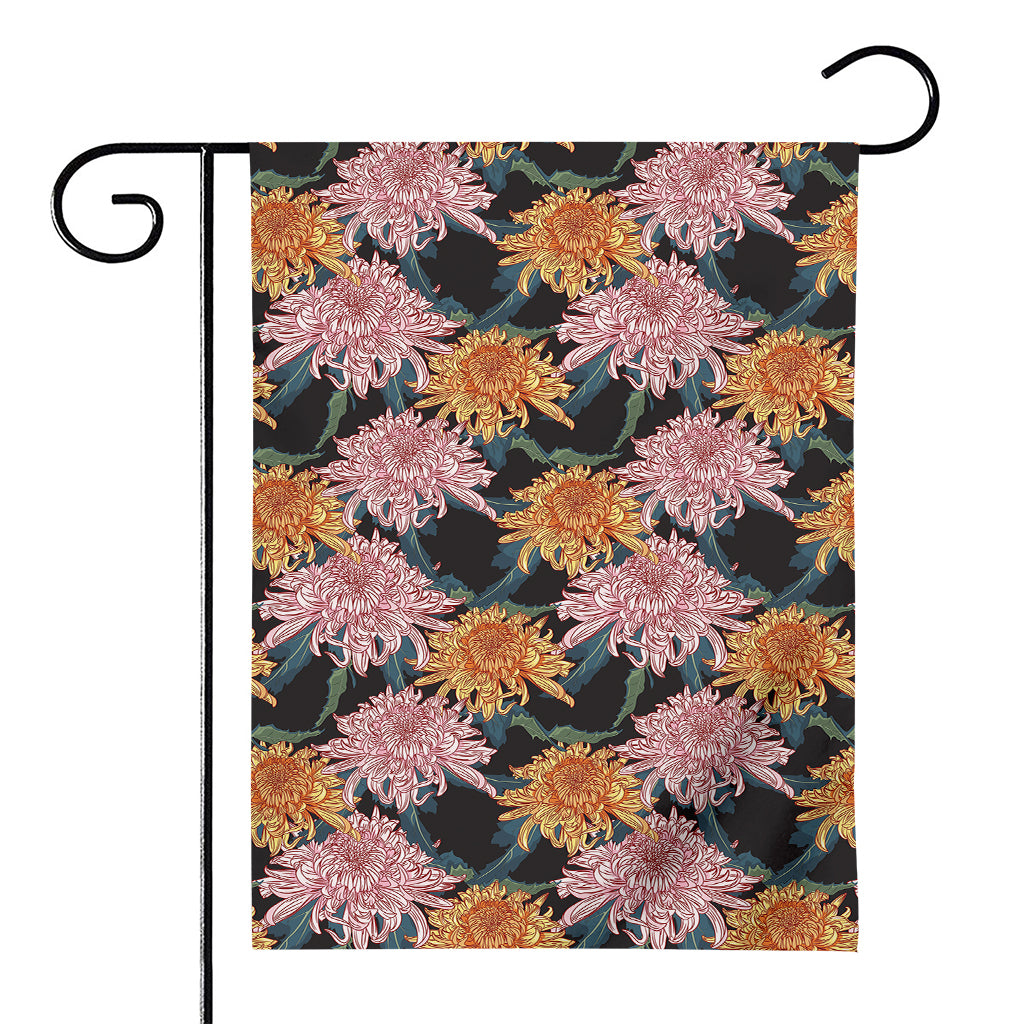 Japanese Chrysanthemum Pattern Print House Flag