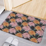 Japanese Chrysanthemum Pattern Print Indoor Door Mat