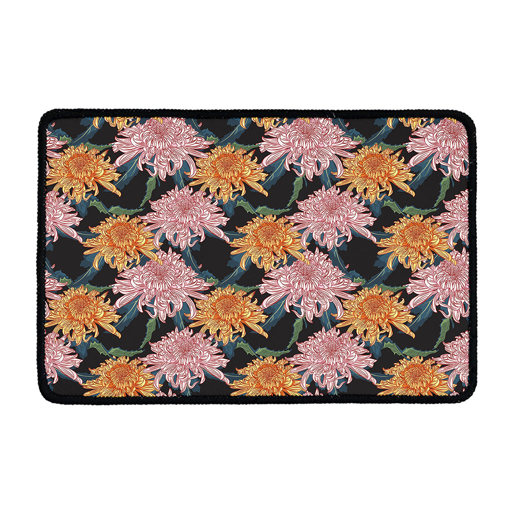 Japanese Chrysanthemum Pattern Print Kitchen Mat